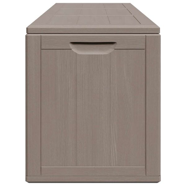 vidaXL Garden Storage Box 270L Brown PP Wood Look