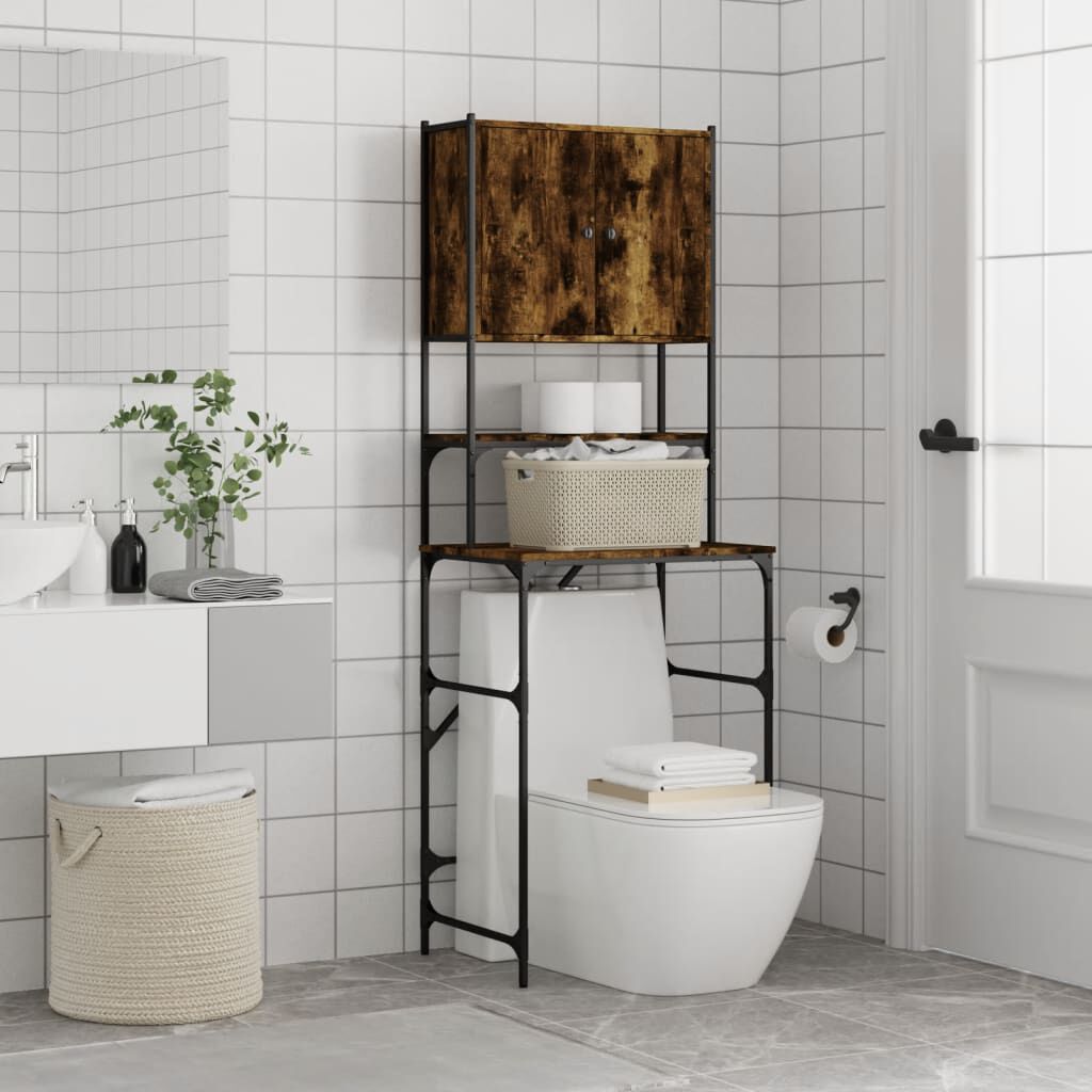 vidaXL Washing Machine Cabinet Smoked Oak 68x48.5x194 cm