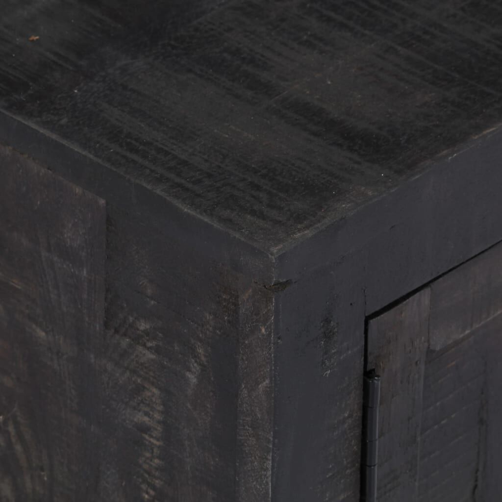 vidaXL TV Cabinet Black 118x30x40 cm Solid Mango Wood