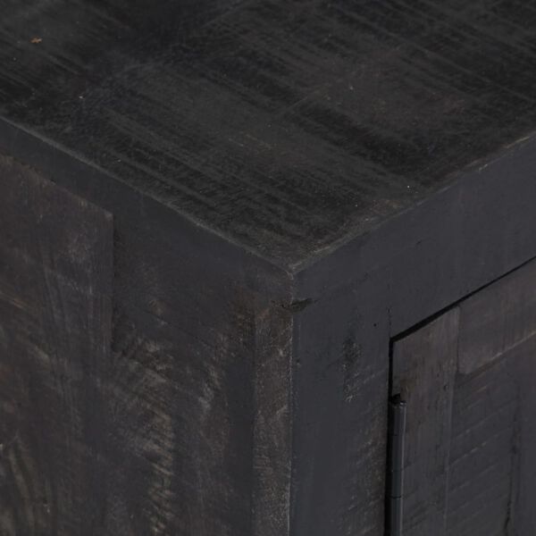 vidaXL TV Cabinet Black 118x30x40 cm Solid Mango Wood