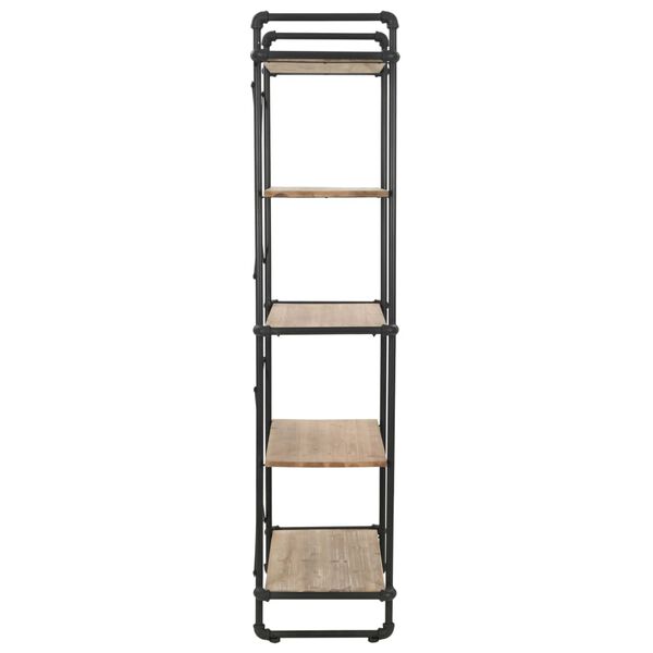 vidaXL Bookcase Solid Firwood and Steel 80x42x180 cm