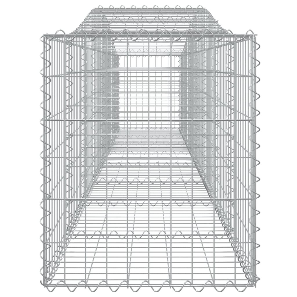vidaXL Arched Gabion Baskets 5 pcs 400x50x60/80 cm Galvanised Iron