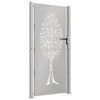 vidaXL Garden Gate 105x180 cm Corten Steel Tree Design