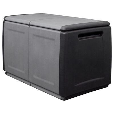 vidaXL Garden Storage Box 96x53x57 cm 230 L Dark Grey and Black