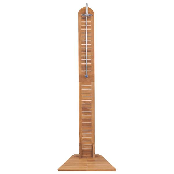 vidaXL Garden Shower Solid Teak 70x75x204 cm