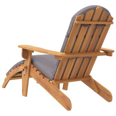 vidaXL Adirondack Garden Chair with Footrest Solid Wood Acacia