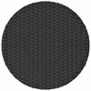 vidaXL 3 Piece Bistro Set with Cushions Black Poly Rattan