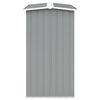 vidaXL Garden Log Storage Shed Galvanised Steel 330x92x153 cm Grey
