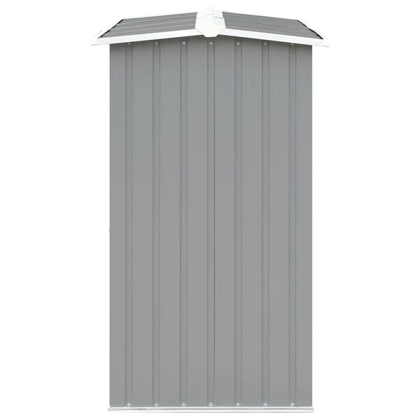 vidaXL Garden Log Storage Shed Galvanised Steel 330x92x153 cm Grey