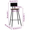 vidaXL Bar Chairs 2 pcs Solid Reclaimed Wood