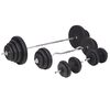 vidaXL Workout Bench with Weight Rack, Barbell and Dumbbell Set 120 kg