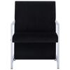 vidaXL Armchair with Chrome Feet Black Velvet