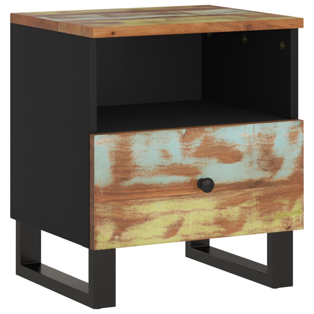 vidaXL Bedside Cabinet Solid Wood Reclaimed&Engineered Wood