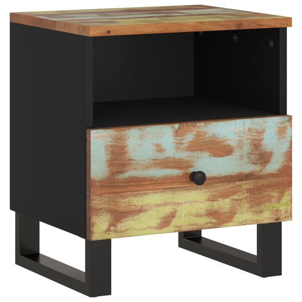 vidaXL Bedside Cabinet Solid Wood Reclaimed&Engineered Wood