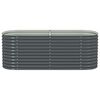 vidaXL Garden Raised Bed 240x80x81 cm Galvanised Steel Grey