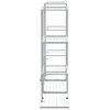vidaXL Flower Stand 94.5x25x89 cm White Iron