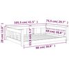 vidaXL Dog Bed White 105.5x75.5x28 cm Solid Wood Pine