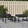 vidaXL Garden Footstools with Grey Cushions 2 pcs 60x60x35 cm Steel