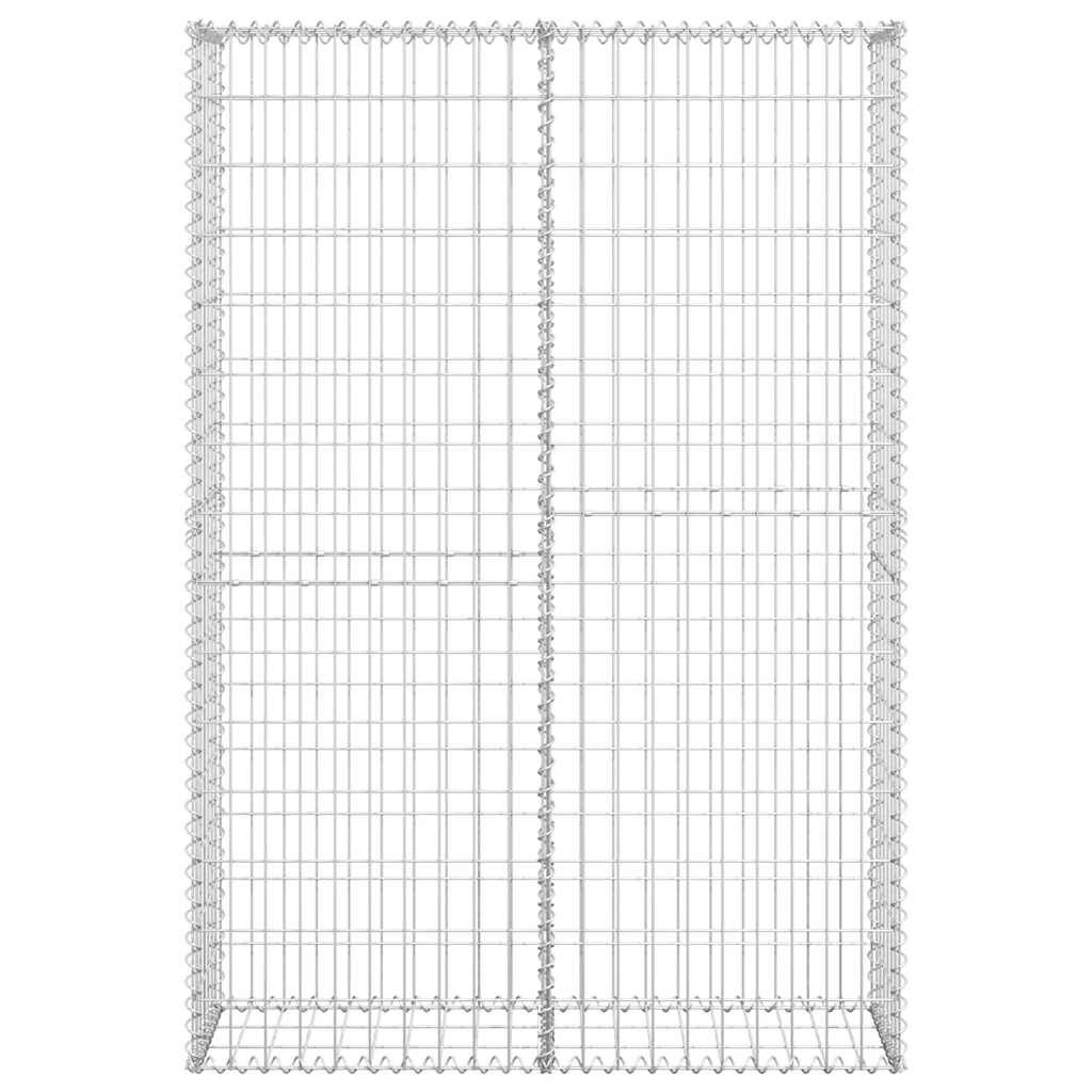 vidaXL Gabion Basket with Lids Galvanised Wire 150 x 100 x 30 cm