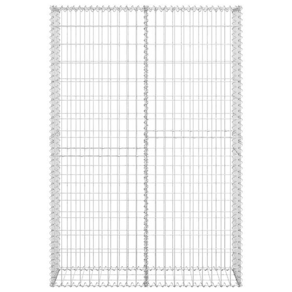 vidaXL Gabion Basket with Lids Galvanised Wire 150 x 100 x 30 cm