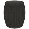 vidaXL 4-in-1 Garden Storage Box Black Polypropylene