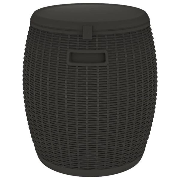 vidaXL 4-in-1 Garden Storage Box Black Polypropylene