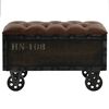 vidaXL Storage Bench with Castors 80.5 cm Solid Wood Fir