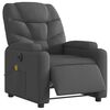 vidaXL Electric Massage Recliner Chair Dark Grey Fabric