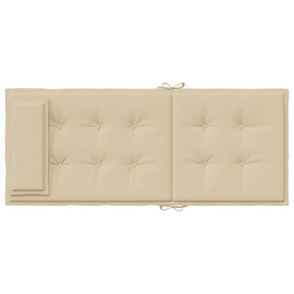 vidaXL Highback Chair Cushions 2 pcs Beige Oxford Fabric