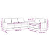 vidaXL 2 Piece Sofa Set with Cushions Black Velvet