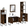 vidaXL 4 Piece Bathroom Cabinet Set Smoked Oak Engineered Wood