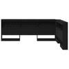 vidaXL Storage Headboard with Shelf Black oak 160 cm Engineered wood