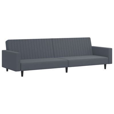 vidaXL 2 Piece Sofa Set Dark Grey Velvet