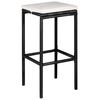 vidaXL 5 Piece Garden Bar Set with Cushions Poly Rattan Black