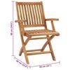 vidaXL Garden Chairs 2 pcs with Cream Cushions Solid Teak Wood