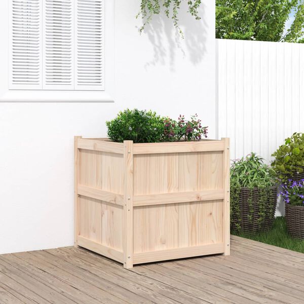 vidaXL Garden Planter 70x70x70 cm Solid Wood Pine