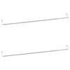 vidaXL Curtain Rails 2 pcs White and Silver 90-135 cm Aluminium