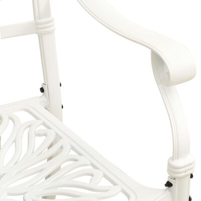 vidaXL Garden Chairs 2 pcs Cast Aluminium White