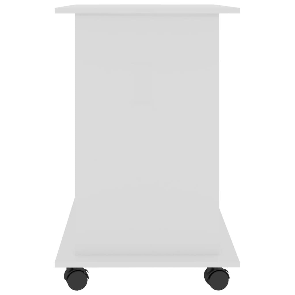 vidaXL Computer Desk High Gloss White 80x50x75 cm Engineered Wood