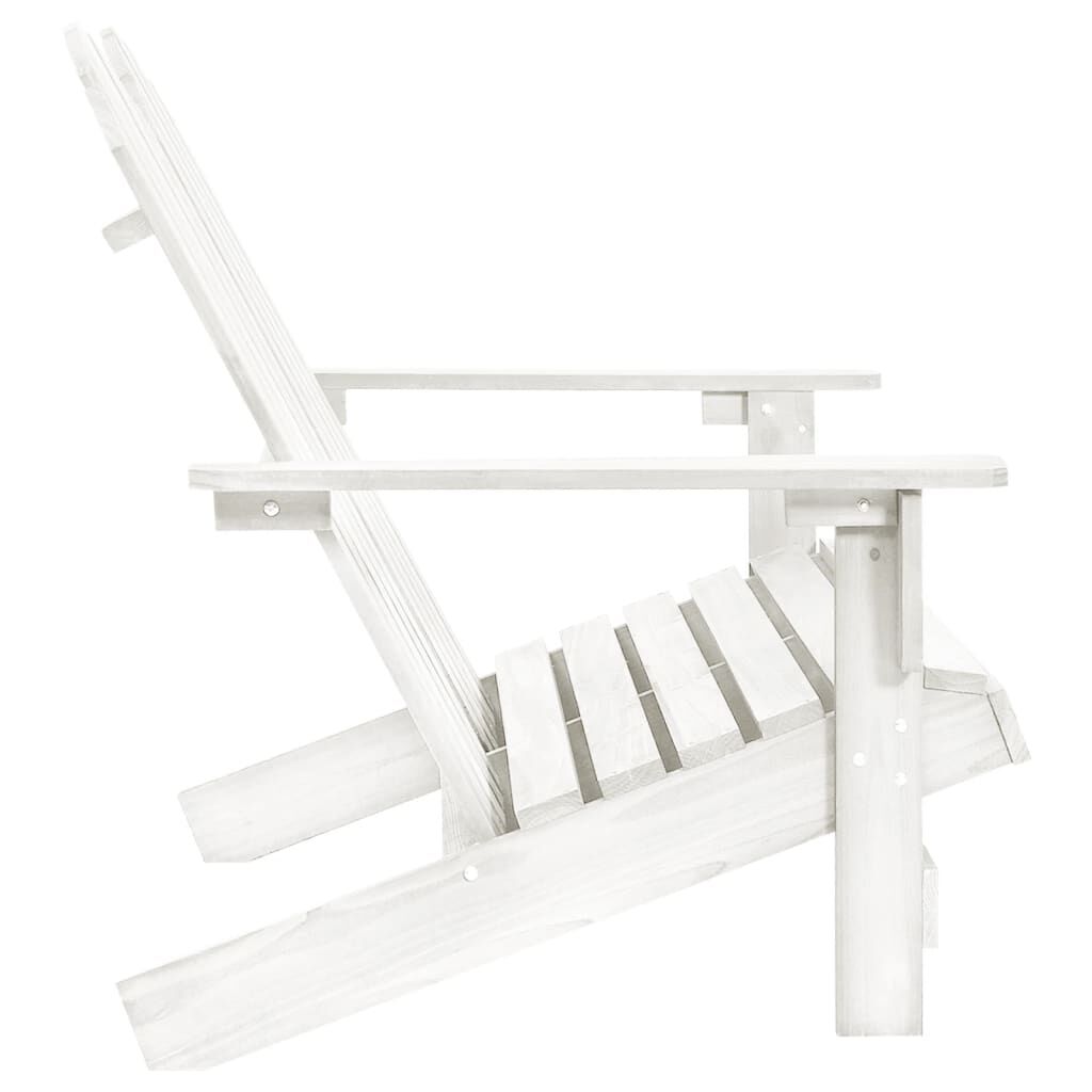 vidaXL 2-Seater Garden Adirondack Chair Solid Fir Wood White