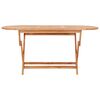 vidaXL Folding Garden Table 160x80x75 cm Solid Teak Wood