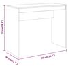 vidaXL Desk Grey Sonoma 90x40x72 cm Engineered Wood