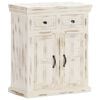 vidaXL Sideboard White 65x30x75 cm Solid Mango Wood