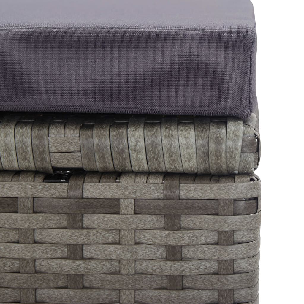 vidaXL 9 Piece Outdoor Dining Set Poly Rattan and Acacia Wood Anthracite