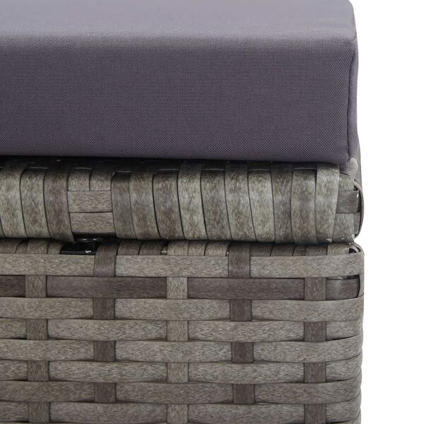 vidaXL 9 Piece Outdoor Dining Set Poly Rattan and Acacia Wood Anthracite