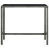 vidaXL 5 Piece Garden Bar Set with Cushions Poly Rattan Grey