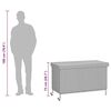 vidaXL Garden Storage Box with Wheels Grey 110x55x73 cm Poly Rattan