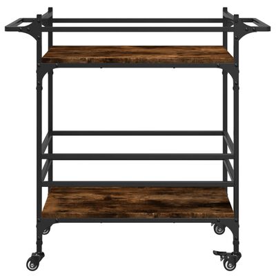 vidaXL Kitchen Trolley Smoked Oak 82x40x78.5 cm Engineered Wood