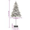 vidaXL Artificial Christmas Tree 300 LEDs&Ball Set&Flocked Snow 180 cm