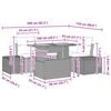 vidaXL Garden Sofa Set with Storage 5 pcs Black Poly Rattan